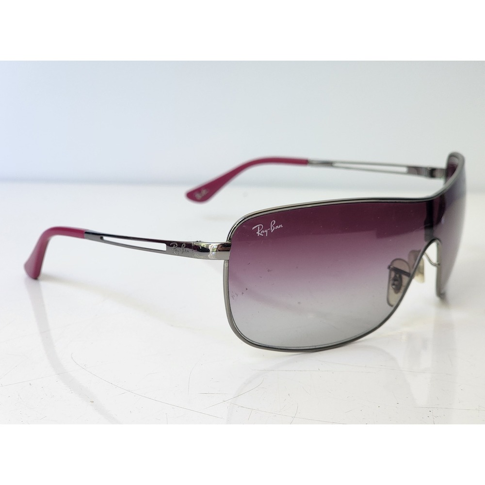 Ray-Ban Shield Sunglasses Gunmetal Purple‎ Gradient Wrap RB3331 004/8G 125